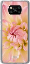 6F hoesje - geschikt voor Xiaomi Poco X3 Pro -  Transparant TPU Case - Pink Petals #ffffff