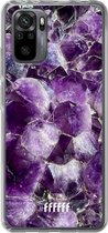 6F hoesje - geschikt voor Xiaomi Redmi Note 10 Pro -  Transparant TPU Case - Purple Geode #ffffff