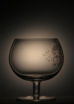 Tuinposter - Keuken / Eten / Voeding - Glas in bruin / beige / zwart  - 60 x 90 cm.