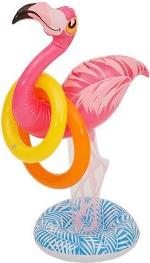 Opblaasbare Ringenwerpspel Flamingo - 3 x Ringen  Gooien