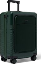 NORTVI Handbagage Koffer | Donkergroen | 55 cm | Inclusief Laptopvak | Duurzaam - Lichtgewicht – Premium