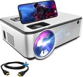 Achaté Beamer - HD 1920x1080P - 6500 Lumen - Streamen Vanaf Je Telefoon Met WiFi - Mini Projector