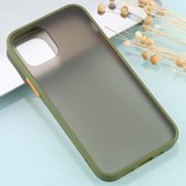 Voor iPhone 12 Max / 12 Pro Skin Feel-serie schokbestendig Frosted TPU + pc-beschermhoes (legergroen)