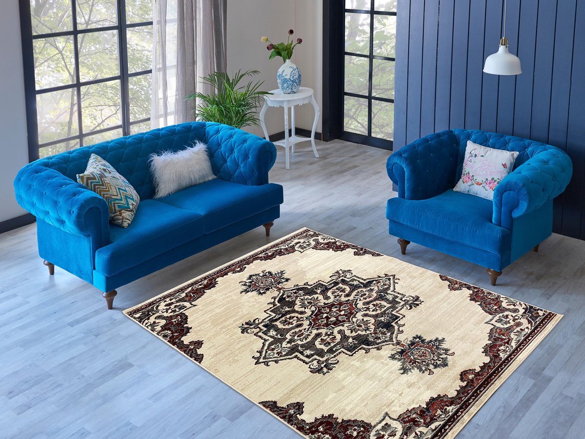 Aledin Carpets Kabul - Vintage Vloerkleed 160x230 cm - Laagpolig - Beige - Tapijten woonkamer