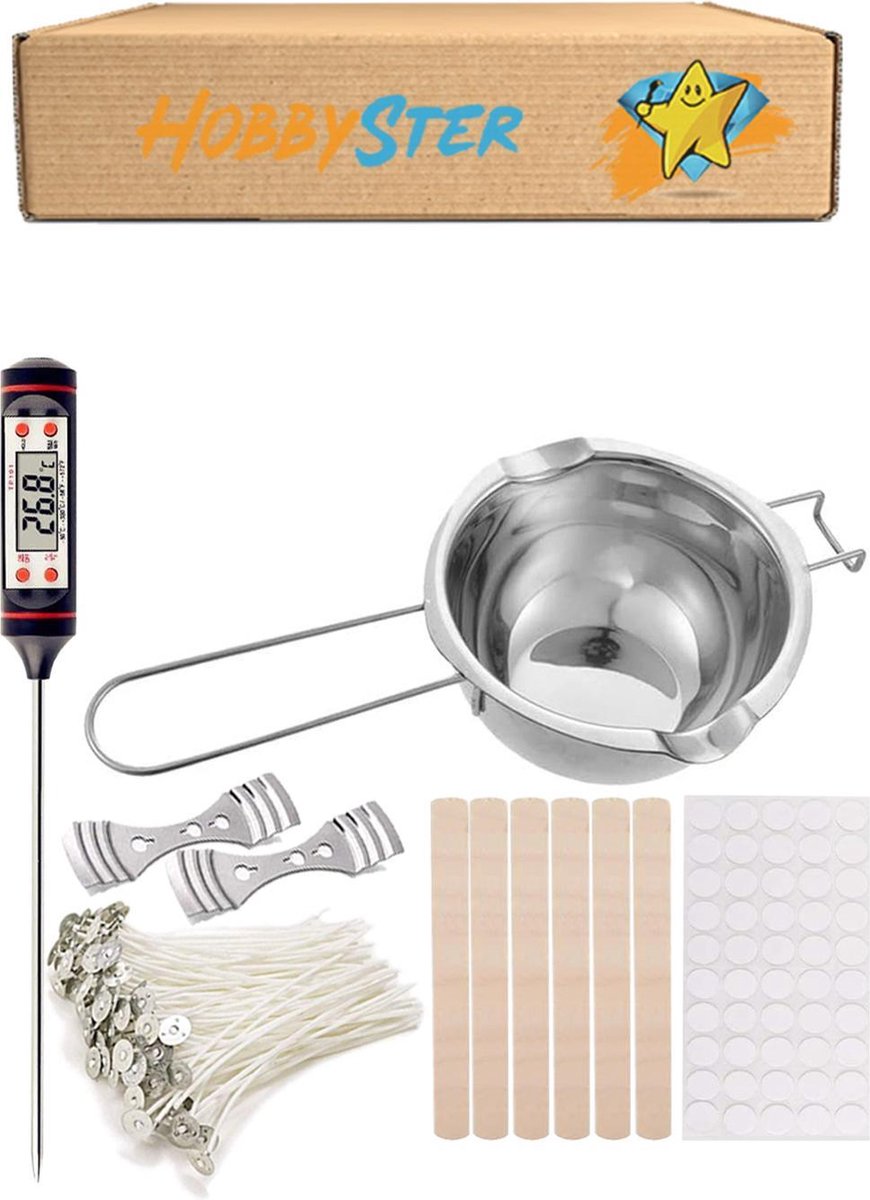Candle making kit - Kaarsen maken set - Kaarsen maken voor volwassenen - Kaarsen maken kinderen - zelf kaarsen maken - Candle kit - Kaarsenlont — afbeelding 4
