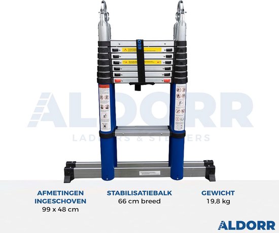Échelle Telescopique 3,80 m - ALDORR Home - Aldorr