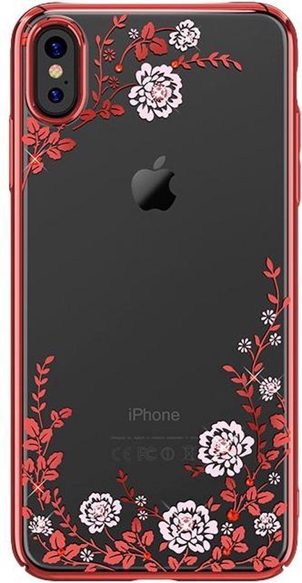 Vernietigen Minimaal leraar Kavaro Flora Series-hoesje versierd met originele Preciosa-kristallen  iPhone XS Max rood | bol.com