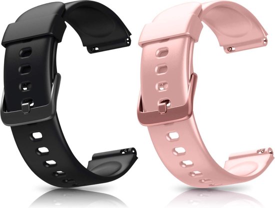 Smartwatch-Trends S205L – Vervanging Horlogeband –  Siliconen bandje - Roze en Zwart