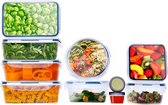 Bangosa Meal® Prep Bakjes - Vershoudbakjes - Lunchbox - Diepvriesbakjes - Vershouddoos - Vershoudbakjes Set - Plastic Bakjes - Voedselcontainer - Magnetron Bakjes Met Deksel  10 st