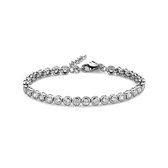 New bling 9NB-0628 Bracelet Argent - dames - bracelet tennis - Zircone - Coffret - 5 mm - Rhodium - 15,5 + 3 cm - Argent