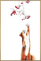 JUNIQE - Poster met kunststof lijst Squirrel -20x30 /Wit