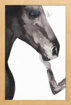 JUNIQE - Poster met houten lijst Let's Light It Up -13x18 /Wit & Zwart