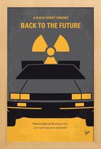 JUNIQE - Poster in houten lijst Back to the Future I -40x60 /Geel &