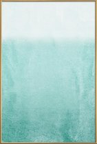 JUNIQE - Poster met kunststof lijst Fading Aqua -13x18 /Groen &