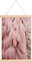 JUNIQE - Posterhanger Pastel Feathers -30x45 /Roze