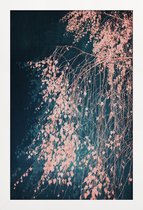 JUNIQE - Poster in houten lijst Whispers Of Dusty Pink -20x30 /Blauw &