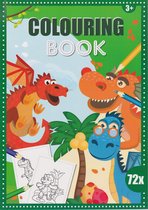 Colouring Book - Kleurboek - Dinosaurus Eiland - Dino's - 72 Pagina's