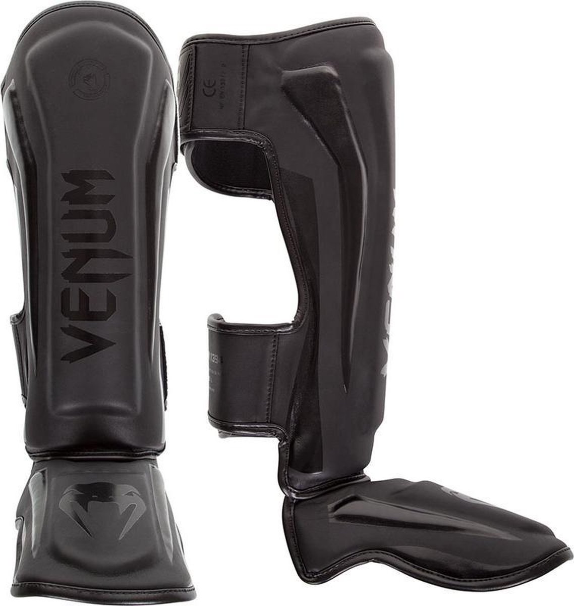 Venum Elite Standup Shinguards - Matte Black - Zwart - L
