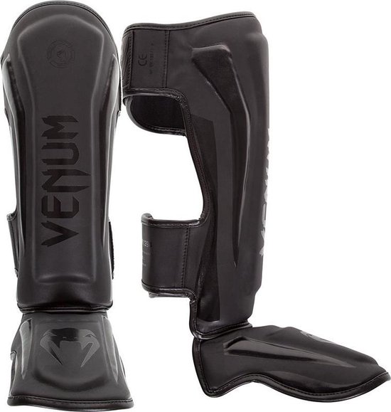 Venum Elite Standup Shinguards - Matte Black - Zwart - L