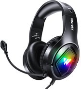 Casque de jeu RGB WINTORY M1 avec microphone USB stéréo pour ordinateurs portables PS4 - Xbox One - Zwart