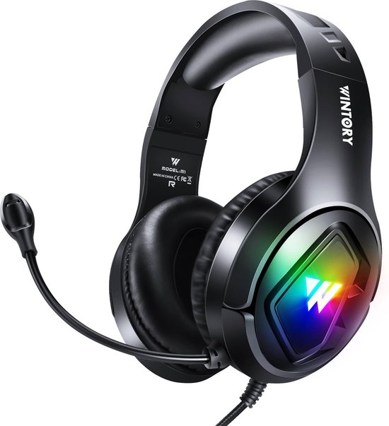 WINTORY M1 RGB Gaming Headset - PS4, Xbox One & laptops - Zwart - WINTORY