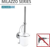 WENKO Vacuum-Loc Toiletborstelhouder Milazzo chroom - Bevestigen zonder boren