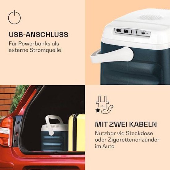 Klarstein BeerBelly 21 elektrische koelbox - koel-& warmhoudfunctie - USB-poort - eco-functie - 55 watt van Klarstein — afbeelding 3