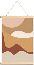 JUNIQE - Posterhanger Golden Waves -40x60 /Bruin & Geel