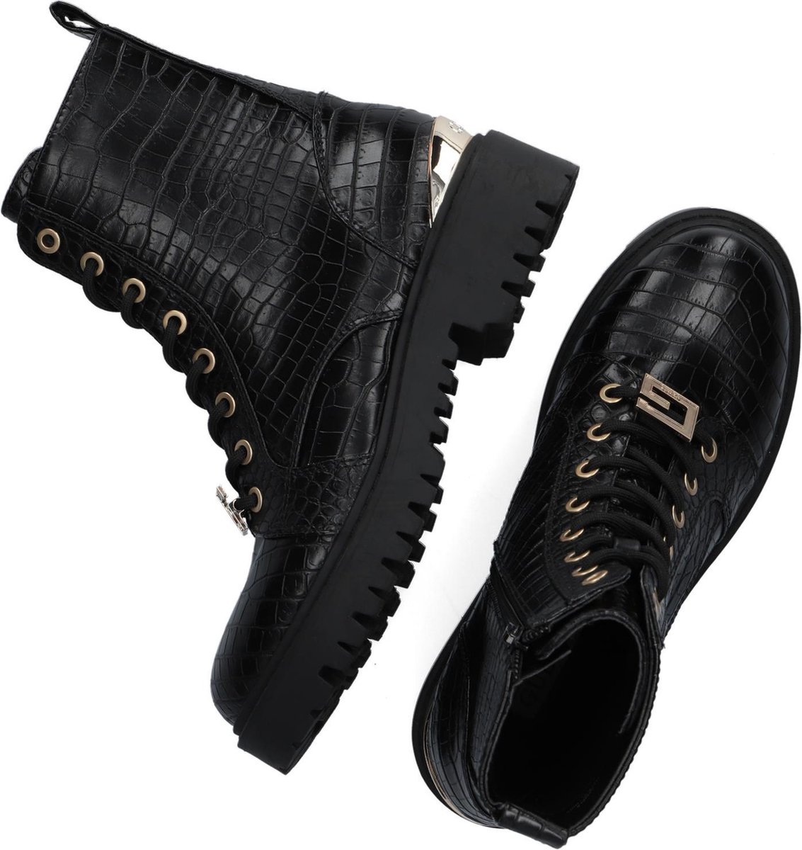 Guess Zwarte Veterboots Omala - Vergelijk prijzen