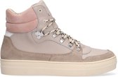 Wysh Nikkie Hoge sneakers - Leren Sneaker - Meisjes - Taupe - Maat 32