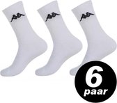 Kappa Sportsokken Wit – maat 43/46 – voordeelpack 6 paar