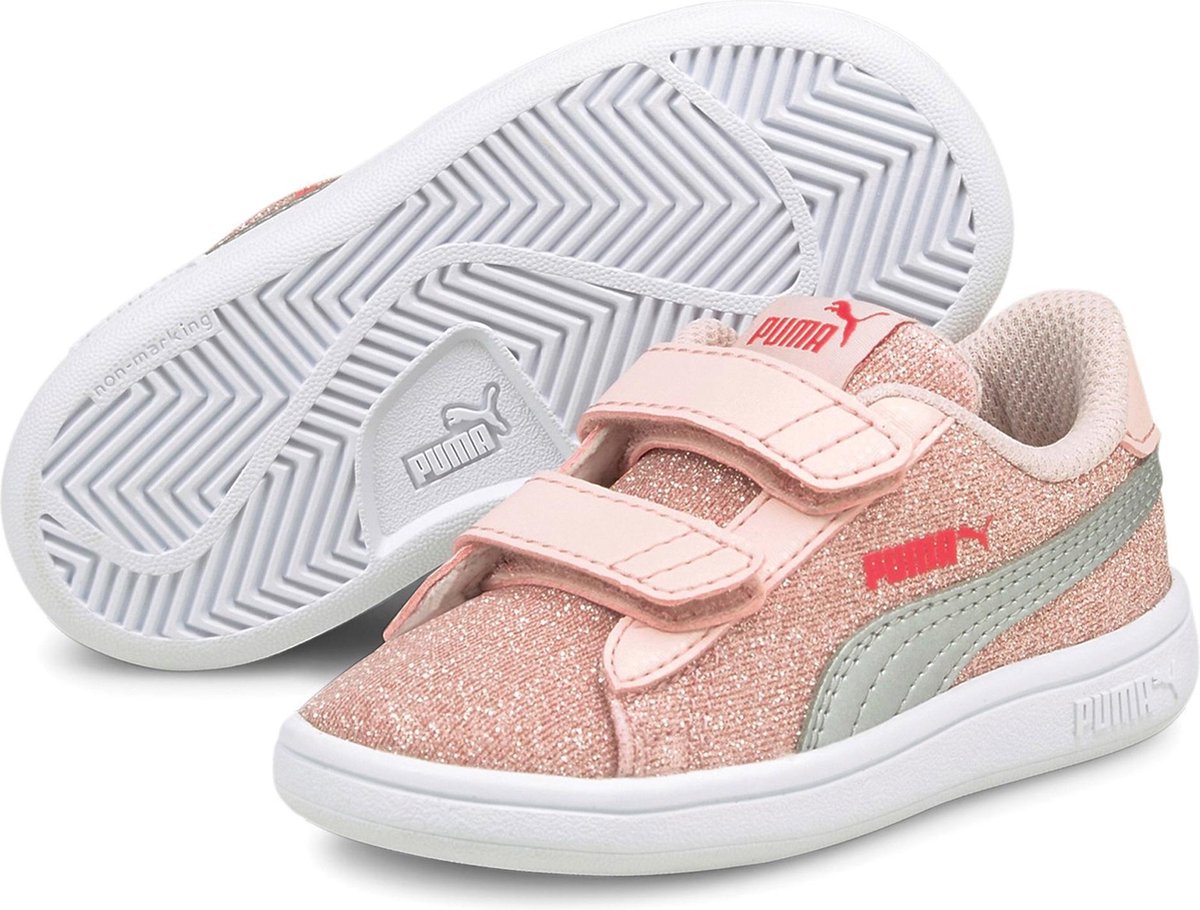Puma Sneakers - Maat 20 - Meisjes - roze - zilver (voorzien van kleine  glittertjes) | bol.com