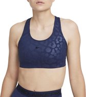 Nike Dri-FIT Swoosh Sportbeha - Maat M - Vrouwen - donkerblauw (met luipaardprint)