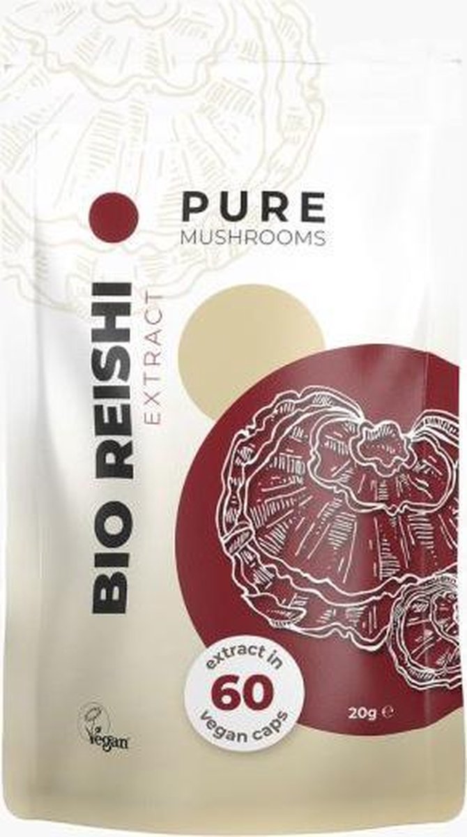 Goedkoopste Pure Mushrooms Reishi paddenstoel extract bio 60 Vegetarische capsules