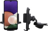 Shop4 - Samsung Galaxy A22 5G Autohouder Verstelbare CD Houder met Klem Zwart