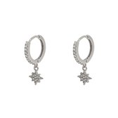 Oorbellen Zirconia Star - Yehwang - Oorbellen - One size - Zilver