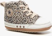 Groot leren babyschoenen met luipaardprint - Bruin - Maat 19 - Echt leer - Uitneembare zool