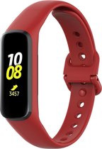 Siliconen Smartwatch bandje - Geschikt voor Samsung Galaxy Fit 2 siliconen bandje - rood - Strap-it Horlogeband / Polsband / Armband