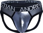 Andrew Christian - Gunmetal Sheer Jock - Maat L - Erotische Jockstrap - Sexy mannen ondergoed - Zilver Mesh