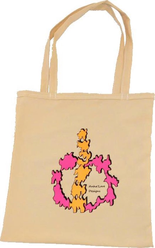 Anha'Lore Designs - Tribal - Exclusieve handgemaakte tote bag - Naturel