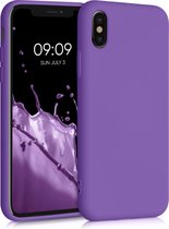 kwmobile telefoonhoesje geschikt voor Apple iPhone X - Hoesje voor smartphone - Back cover in orchidee lila