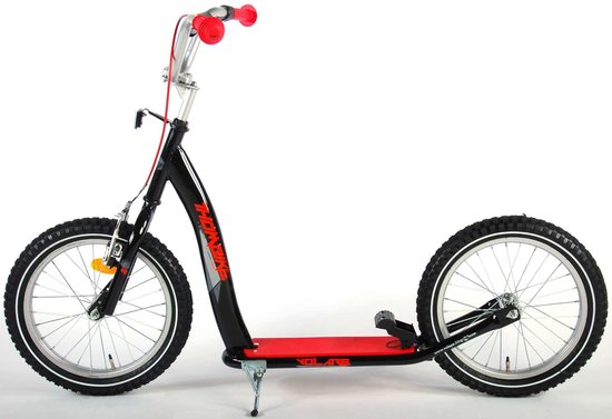 Volare Step - Jongens en Meisjes - 16 inch - Zwart/Rood van Volare — afbeelding 3