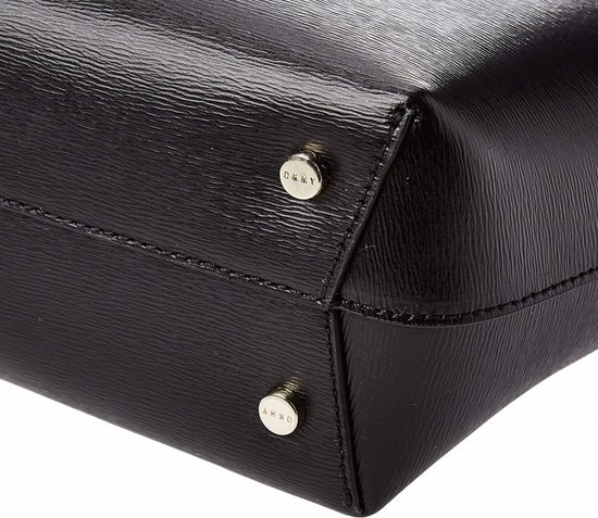 DKNY Cuir Sac shopper Sac à épaule Bryant Tote Black / Gold Noir