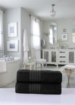 Luxe Handdoeken Set - Handdoek - Douchelaken - 70x140cm - 100% Zacht Katoen - Zwart - 2 stuks