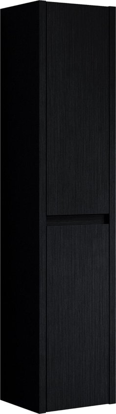 Badplaats - Grote kast Cobalt 400 x x 1760mm - Zwart - Hangende badkamerkast | bol.com