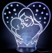 "MOEDER MET KIND" 3D Led lamp