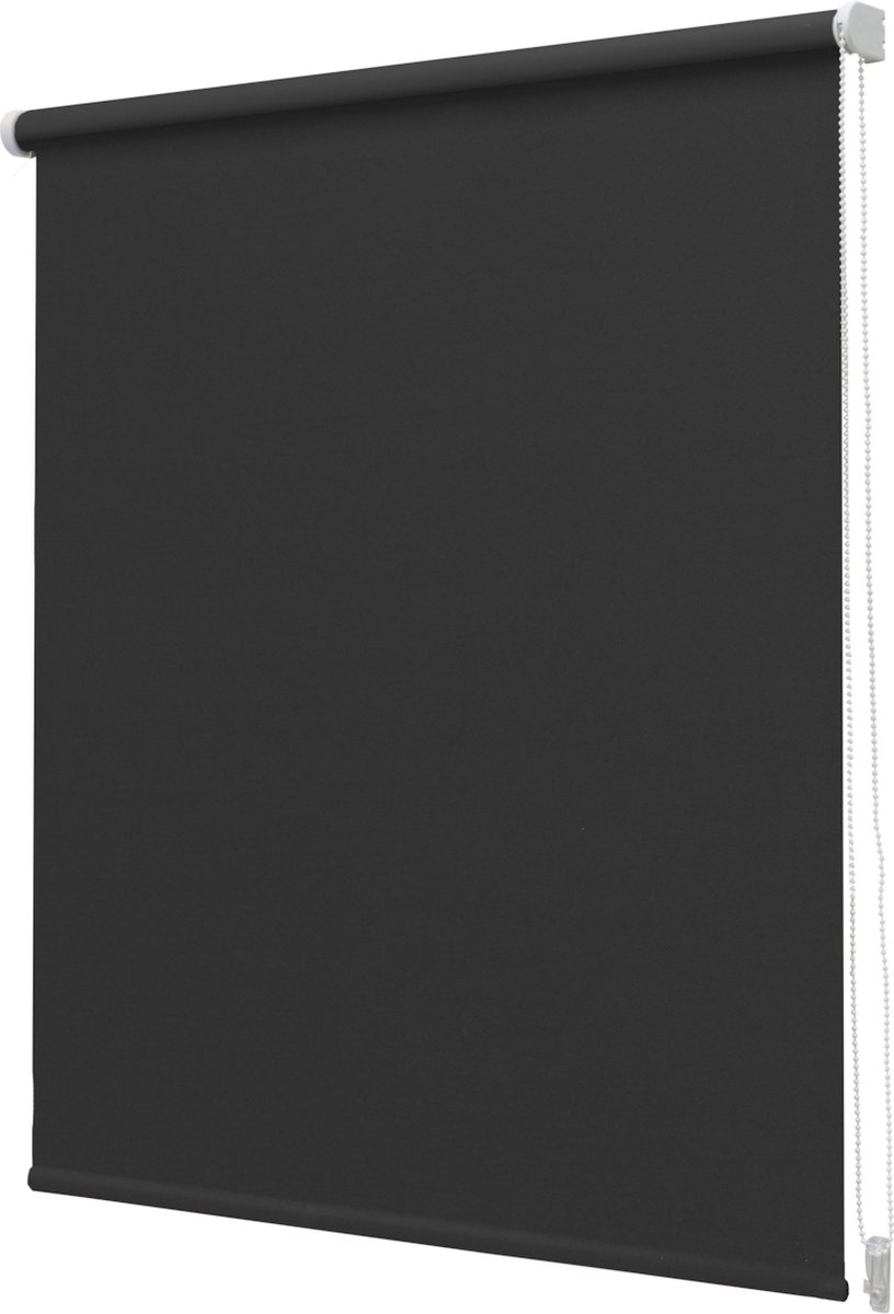 Intensions Rolgordijn lichtdoorlatend unicolor Zwart 180x190cm