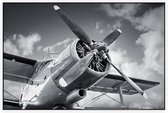 Vintage enkel propeller vliegtuig  - Foto op Akoestisch paneel - 90 x 60 cm
