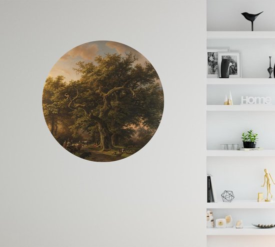 Vue sur la forêt, Barend Cornelis Koekkoek - Photo sur papier peint Cercle - ⌀ 40 cm