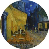 Caféterras bij nacht (place du Forum), Vincent van Gogh - Foto op Behangcirkel - ⌀ 60 cm